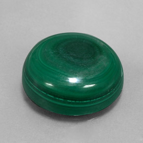 Malaquita verde natural de 16,58 ct, corte redondo, opaco
