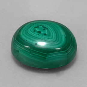 Malaquita verde natural de 17,27 ct, corte óvalo, opaco