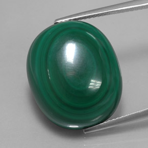 Malaquita verde natural de 33,16 ct, corte óvalo, opaco