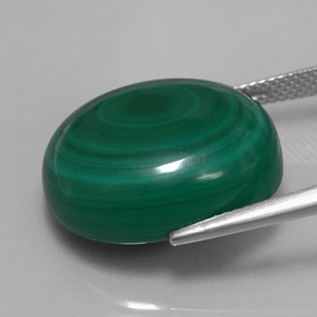 Malaquita verde natural de 33,16 ct, corte óvalo, opaco