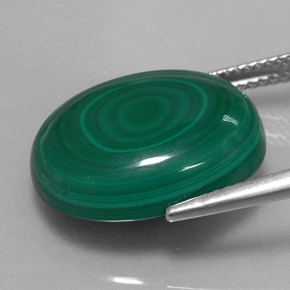 Malaquita verde natural de 18,06 ct, corte óvalo, opaco