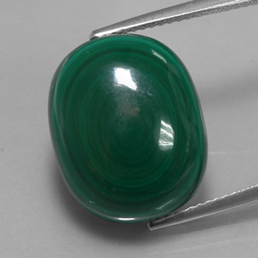 Malaquita verde natural de 19,51 ct, corte óvalo, opaco