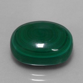 Malaquita verde natural de 19,51 ct, corte óvalo, opaco