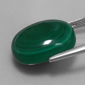 Malaquita verde natural de 19,51 ct, corte óvalo, opaco