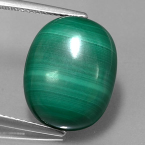 Malaquita verde natural de 14,85 ct, corte óvalo, opaco