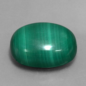 Malaquita verde natural de 14,85 ct, corte óvalo, opaco