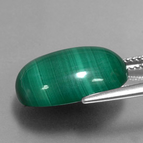 Malaquita verde natural de 14,85 ct, corte óvalo, opaco