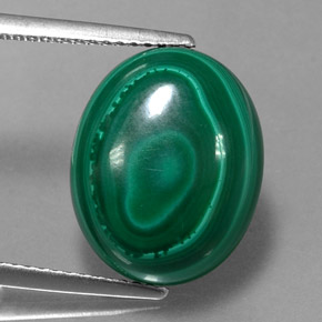 Malaquita verde natural de 12,98 ct, corte óvalo, opaco