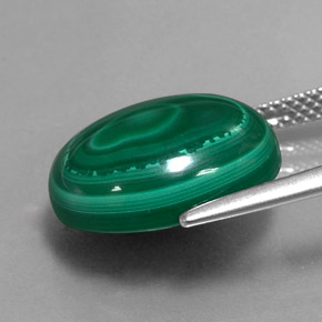 Malaquita verde natural de 12,98 ct, corte óvalo, opaco