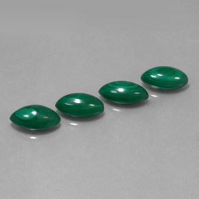 Gemas de malaquita verde natural de  ct, marquesa, opaco