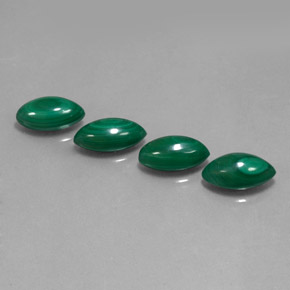 Gemas de malaquita verde natural de  ct, marquesa, opaco