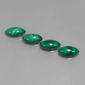 Gemas de malaquita verde natural de  ct, marquesa, opaco
