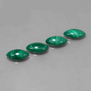 Gemas de malaquita verde natural de  ct, marquesa, opaco
