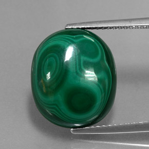 Malaquita verde natural de 14,79 ct, corte óvalo, opaco