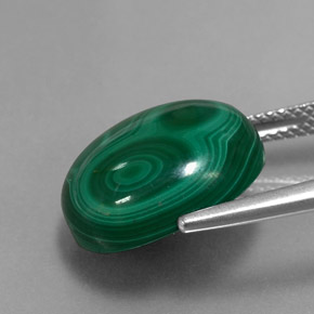 Malaquita verde natural de 14,79 ct, corte óvalo, opaco