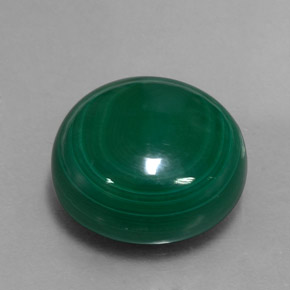 Malaquita verde natural de 21,31 ct, corte redondo, opaco
