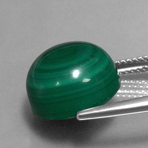Malaquita verde natural de 15,62 ct, corte redondo, opaco