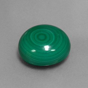 Malaquita verde natural de 7,16 ct, corte redondo, opaco