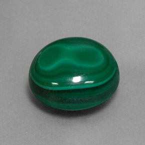 Malaquita verde natural de 9,24 ct, corte redondo, opaco