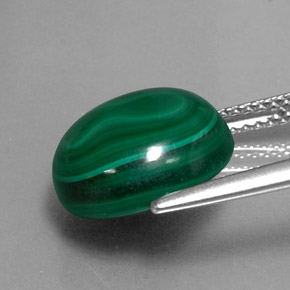 Malaquita verde natural de 9,24 ct, corte redondo, opaco