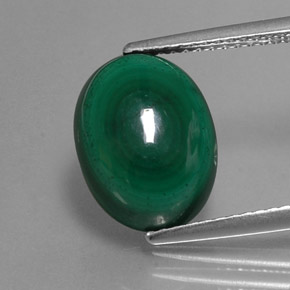 Malaquita verde natural de 8,38 ct, corte óvalo, opaco