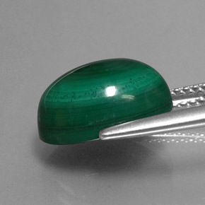 Malaquita verde natural de 8,38 ct, corte óvalo, opaco