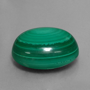 Malaquita verde natural de 9,57 ct, corte óvalo, opaco