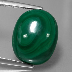 Malaquita verde natural de 13,04 ct, corte óvalo, opaco