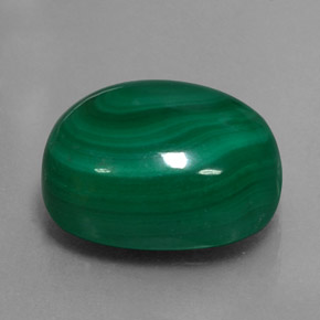 Malaquita verde natural de 13,04 ct, corte óvalo, opaco