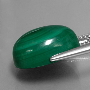 Malaquita verde natural de 13,04 ct, corte óvalo, opaco
