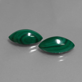 Gemas de malaquita verde natural de  ct, marquesa, opaco