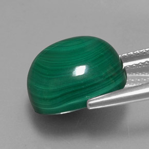 Malaquita verde natural de 15,20 ct, corte cojín, opaco