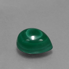 Malaquita verde natural de 3,08 ct, en forma de pera, opaco