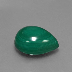 Malaquita verde natural de 4,09 ct, en forma de pera, opaco