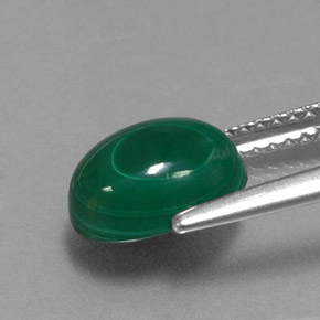 Malaquita verde natural de 3,17 ct, corte óvalo, opaco
