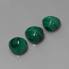 Gemas de malaquita verde natural de  ct, trillón, opaco