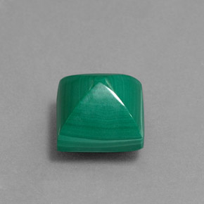 Malaquita verde natural de 4,15 ct, cuadrado, opaco