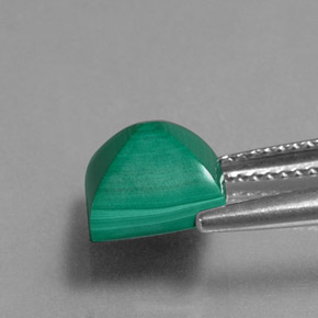 Malaquita verde natural de 4,15 ct, cuadrado, opaco