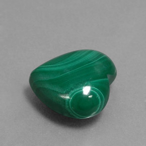 Malaquita verde natural de 5,72 ct, forma de corazón, opaco