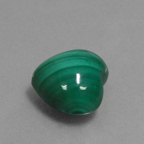 Malaquita verde natural de 5,81 ct, forma de corazón, opaco