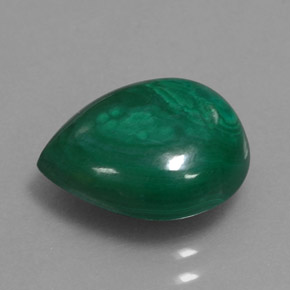 Malaquita verde natural de 5,58 ct, en forma de pera, opaco