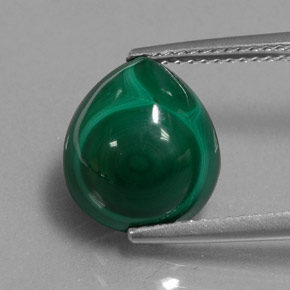 Malaquita verde natural de 8,20 ct, en forma de pera, opaco