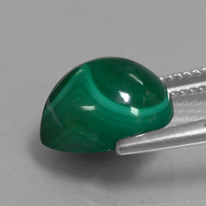 Malaquita verde natural de 8,20 ct, en forma de pera, opaco