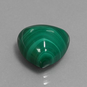 Malaquita verde natural de 6,13 ct, trillón, opaco