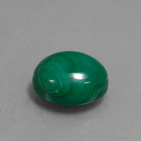 Malaquita verde natural de 4,25 ct, corte óvalo, opaco