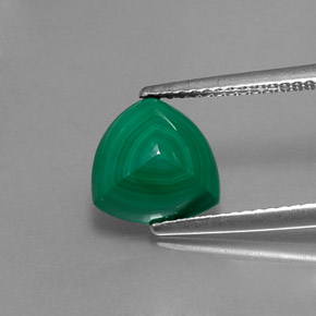 Malaquita verde natural de 3,02 ct, trillón, opaco