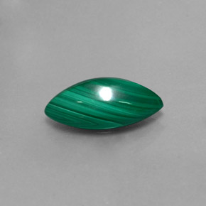 Malaquita verde natural de 3,43 ct, marquesa, opaco
