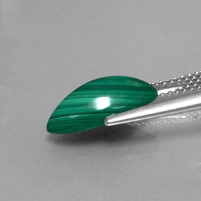 Malaquita verde natural de 3,43 ct, marquesa, opaco