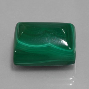 Malaquita verde natural de 21,76 ct, baguette, opaco