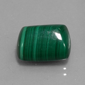 Malaquita verde natural de 10,50 ct, baguette, opaco